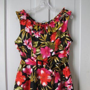 Hawaiian Hibiscus Rockabilly Party Dress by Voodoo Vixen XL